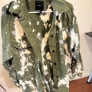 Green Tie-Dye Women's Jacket